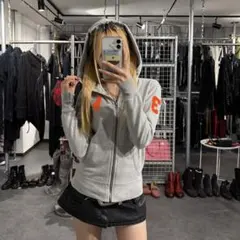 ラルフローレン ジップアップパーカー　ビッグポニー　パーカー　グレー