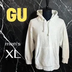 美品✨【GU】ヘビーウェイトビッグスウェットパーカ　裏起毛　肉厚　グレー　XL