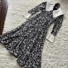 削除 3/2まで スナイデル ビッグカラーコルセットワンピ 花柄