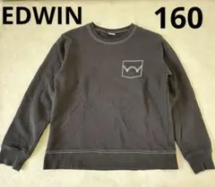 EDWIN エドウィン ♡ キッズ ロゴトレーナー 160 ブラック