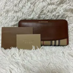 BURBERRY バーバリー ラウンドファスナー 長財布 メガチェック