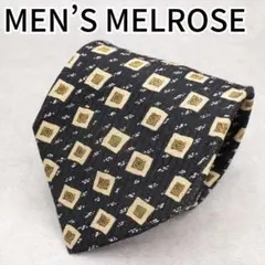 MEN’S MELROSE 四角柄 ネクタイ ブラック　ビジネス　フォーマルのサムネイル