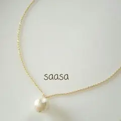 在庫一掃セール★1粒コットンパールネックレスアクセサリー