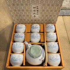 【新品・未使用】有田焼 湯飲み10個と急須セット 茜六窯