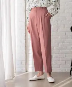 グローバルワークウツクシルエットプレミアムスリムストレートパンツM