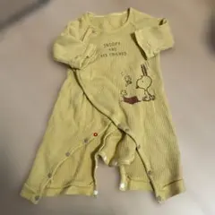スヌーピー ロンパース イエロー 60-70