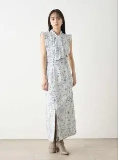 【美品】SNIDEL Sustainaバリエプリントナローワンピース