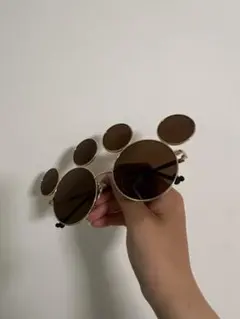 ミッキー型ブラウンレンズサングラス