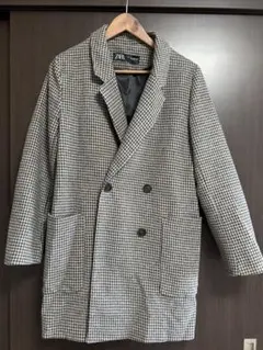ザラ　千鳥柄　コート