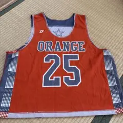 バスケットボール タンクトップ ORANGE 25番　ラクロス
