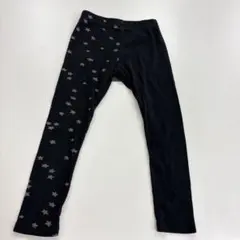 Rora キッズ スパッツ レギンス 星柄 ブラック 130