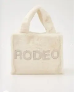ロデオクラウンズ GYDA GU フェイクファーロゴトート 肩がけ 手提げ 白