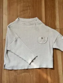 リブ編みニットトップス 90サイズ アイボリー