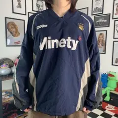 9090 Tech Nylon Pullover ネイビー　古着 新作！即完売‼️9090 ナイロン プルオーバー ネイビー XL - メルカリ