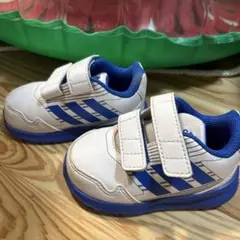 adidas ベビー スニーカー ホワイト/ブルー