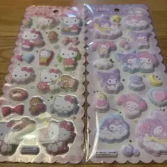 ハローキティ・マイメロディ・クロミ　マシュマロシール　2種類セット