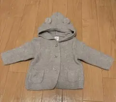 baby GAP フード付きカーディガン 6-12ヶ月 グレー