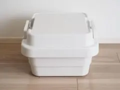 無印良品 再生ポリプロピレン入り　頑丈収納ボックス　小　浅型　ホワイトグレー