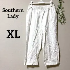 Southern Lady 【XL】ホワイト カジュアル パンツ 総ゴム