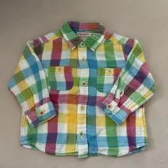 MIKI HOUSE チェック柄シャツ 80