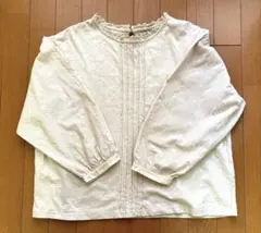 Samansa Mos2 袖切替ピンタックプルオーバー