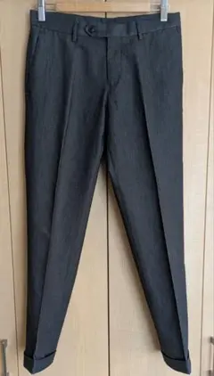 GREEN LABEL RELAXING メンズ スラックス 綿 濃灰 w77