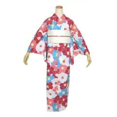 【浴衣・帯セット】椿 浴衣 作り帯 リボン