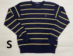 90s Polo by Ralph Laurenボーダーコットンニット Sサイズ