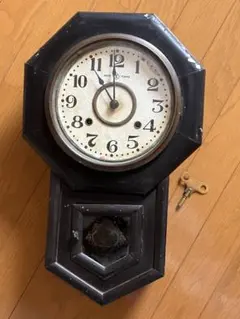 Knight 八角形振り子掛時計、ジャンク 振り子時計 八角形 掛け時計 アンティーク風 掛時計 おしゃれ