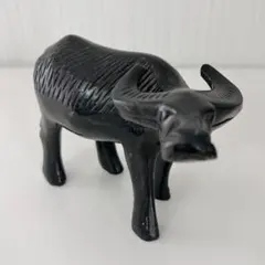手彫り 木製水牛オブジェ 置物 アジアンインテリア