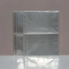 20枚 A5 6穴 2分割 クリアポケット 透明リフィル