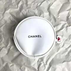 【非売品】CHANEL シャネル ノベルティ 丸型 ポーチ エナメル ホワイトのサムネイル