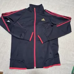 adidas ClimaliteジップアップUVジャージ ネイビー/ピンクライン