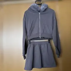 GRLフード付き スカートセットアップ M