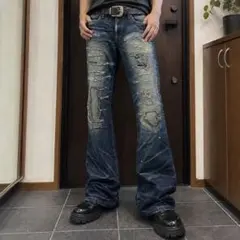 00s JACKROSE ダメージ フレア デニム 31 y2k archiveのサムネイル