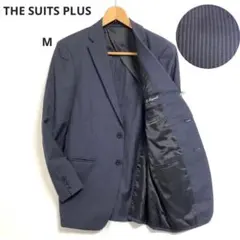 ❤️美品THE SUITS PLUS(M)ストライプテーラードジャケットスーツ