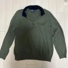 Ralph Lauren ハーフジップセーター グリーン M