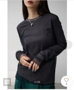 AZUL by MOUSSY チュールレイヤードロングTシャツ