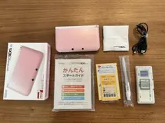 美品 3DSLL本体 ピンク×ホワイト/ソフト2本付 【箱あり付属品あり】