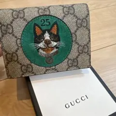 【新品未使用】GUCCI 二つ折り財布 キャット刺繍 GGスプリーム GUCCI GGスプリーム 二つ折り財布 キャット刺繍 - メルカリ