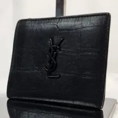 美品 SAINT LAURENT 二つ折り財布 カサンドラ 型押し YSLのサムネイル
