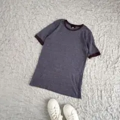 メンズ　Tシャツ　TK まる首　紫　パープル　細身 タケオキクチ