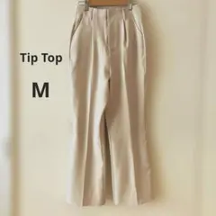 Tiptop フレアパンツ センタープレス ベージュ スラックス