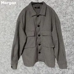 MORGAN HOMME チェック柄 テーラードジャケット