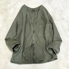 美品　アーバンリサーチドアーズ　コンパクトジップブルゾン　カーキ　綿　36