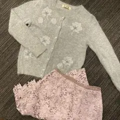 アプワイザーリッシェ　ニットカーディガン　スカート　set