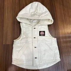 BREEZE フード付き中綿ベスト　90cm ホワイト