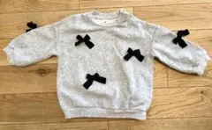 H&M キッズ　グレースウェット　リボン付き サイズ90相当