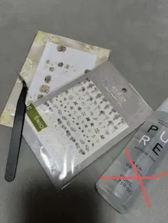 スリーコインズネイルシール　フェリシモネイルシール　ピンセット　3点セット