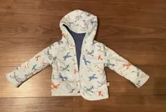 Cath Kids リバーシブル　飛行機柄トレーナー フード付き